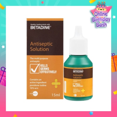 BETADINE® Antiseptic Liquid (For Treatment of Minor Skin Infections & Minor Cuts) 15ml