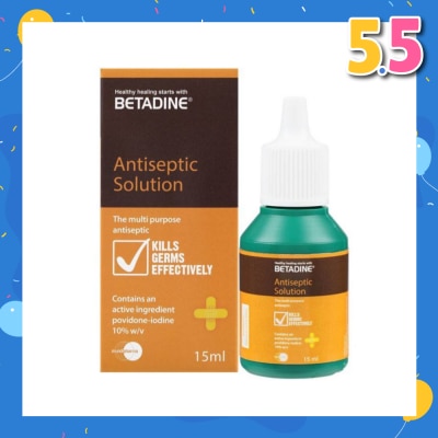 BETADINE® Antiseptic Liquid (For Treatment of Minor Skin Infections & Minor Cuts) 15ml