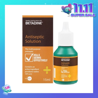BETADINE® Antiseptic Liquid (For Treatment of Minor Skin Infections & Minor Cuts) 15ml