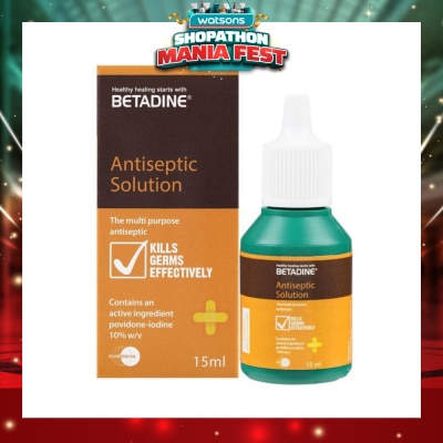 BETADINE® - Antiseptic Liquid (For Treatment of Minor Skin Infections & Minor Cuts) 15ml