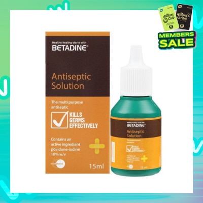 BETADINE® Antiseptic Liquid (For Treatment of Minor Skin Infections & Minor Cuts) 15ml