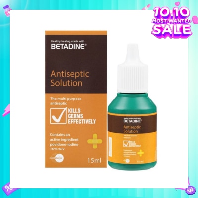 BETADINE® Antiseptic Liquid (For Treatment of Minor Skin Infections & Minor Cuts) 15ml