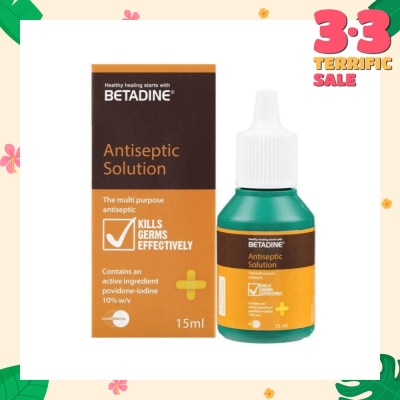 BETADINE® Antiseptic Liquid (For Treatment of Minor Skin Infections & Minor Cuts) 15ml