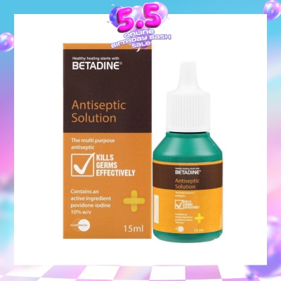 BETADINE® - Antiseptic Liquid (For Treatment of Minor Skin Infections & Minor Cuts) 15ml