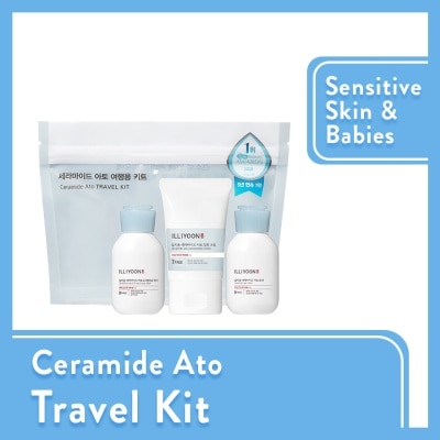 ILLIYOON Ceramide Ato Travel Kit (Lotion 50ml, Cream 30ml & Wash 50ml) 1s
