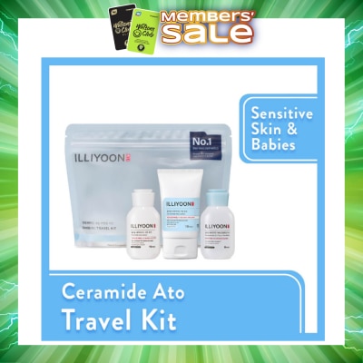 ILLIYOON - Ceramide Ato Travel Kit (Lotion 50ml, Cream 30ml & Wash 50ml) 1s