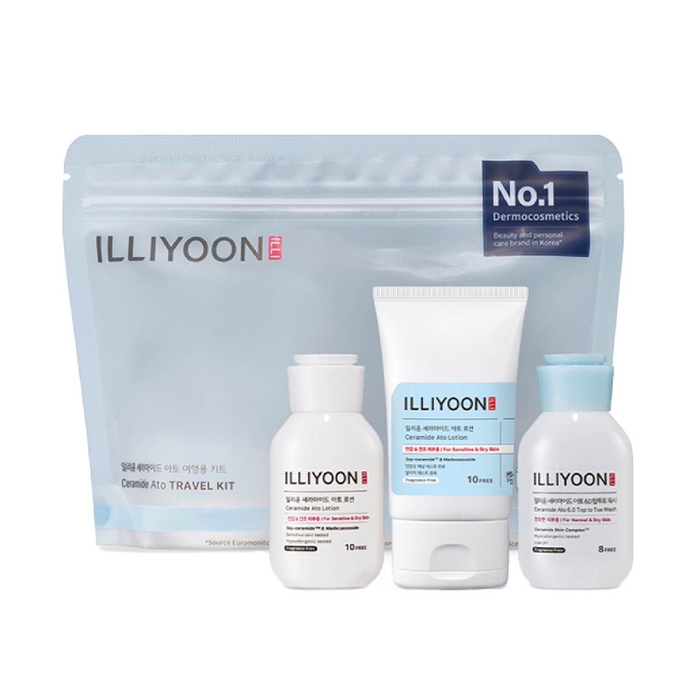 Ceramide Ato Travel Kit (Lotion 50ml, Cream 30ml & Wash 50ml) 1s