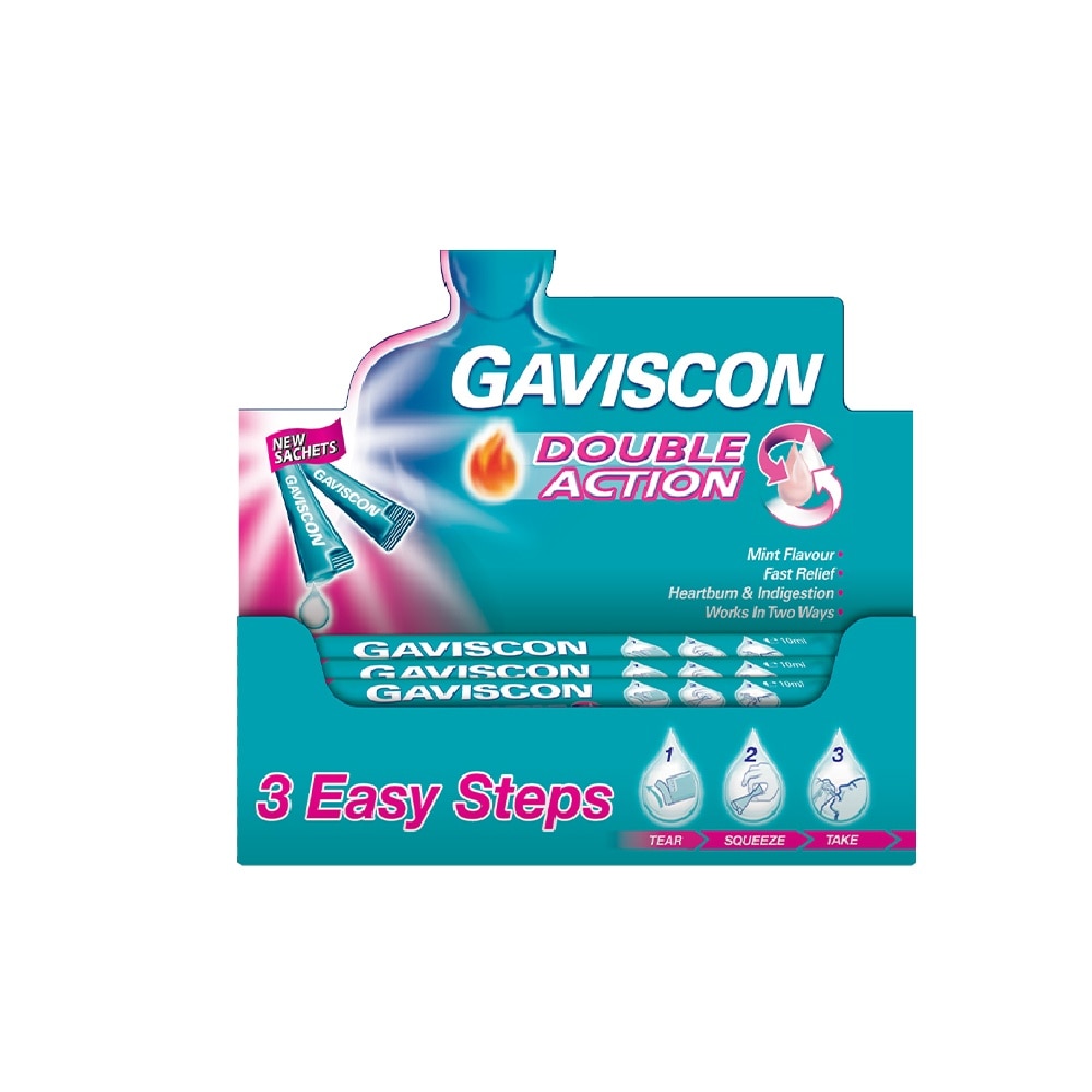 Double Action Liquid Sachet for Heartburn & Indigestion Relief 10ml x 24s (Expiry: Mar`2027)