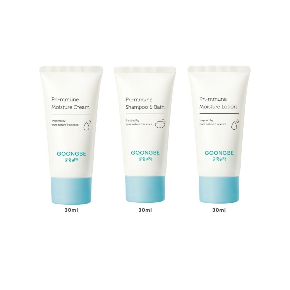 Travel Set (Pri-mmune Shampoo & Bath 50ml, Moisture Lotion 50ml & Moisture Cream 50ml) 1s