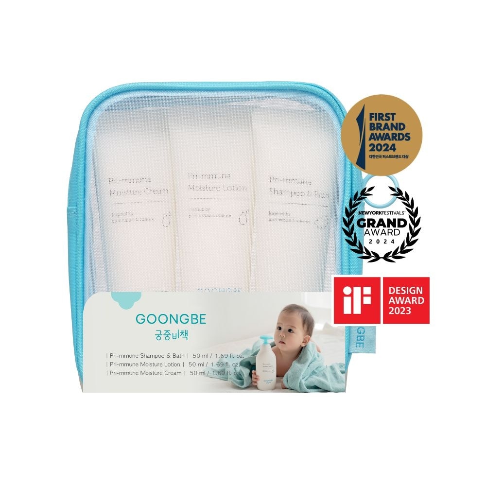 Travel Set (Pri-mmune Shampoo & Bath 50ml, Moisture Lotion 50ml & Moisture Cream 50ml) 1s