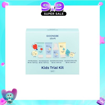 GOONGBE - Kids Trial Kit (Silky Shampoo 30ml, Mild Body Wash 30ml, Bubble Facial Cleanser 30ml & Moisture Body Lotion 30ml) 1s image