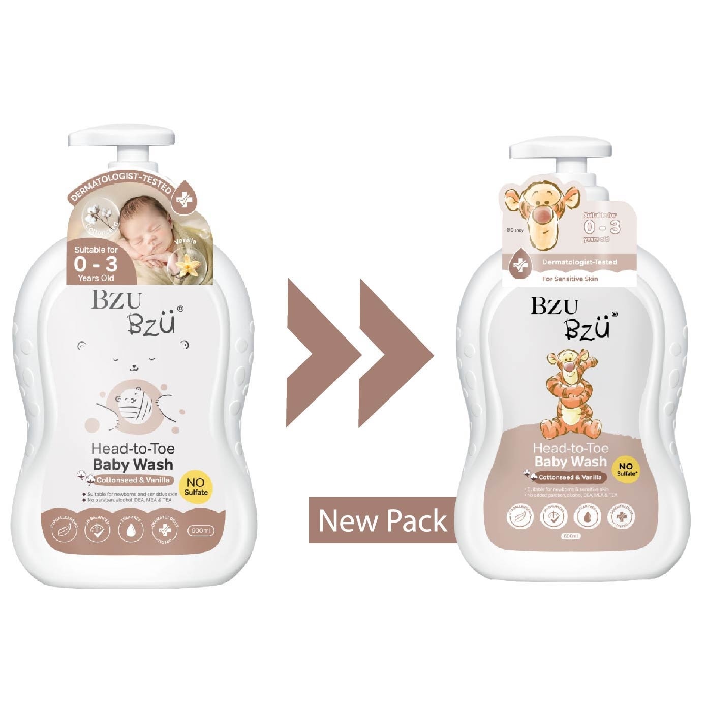 Head-To-Toe Baby Wash Cottonseed & Vanilla 600ml