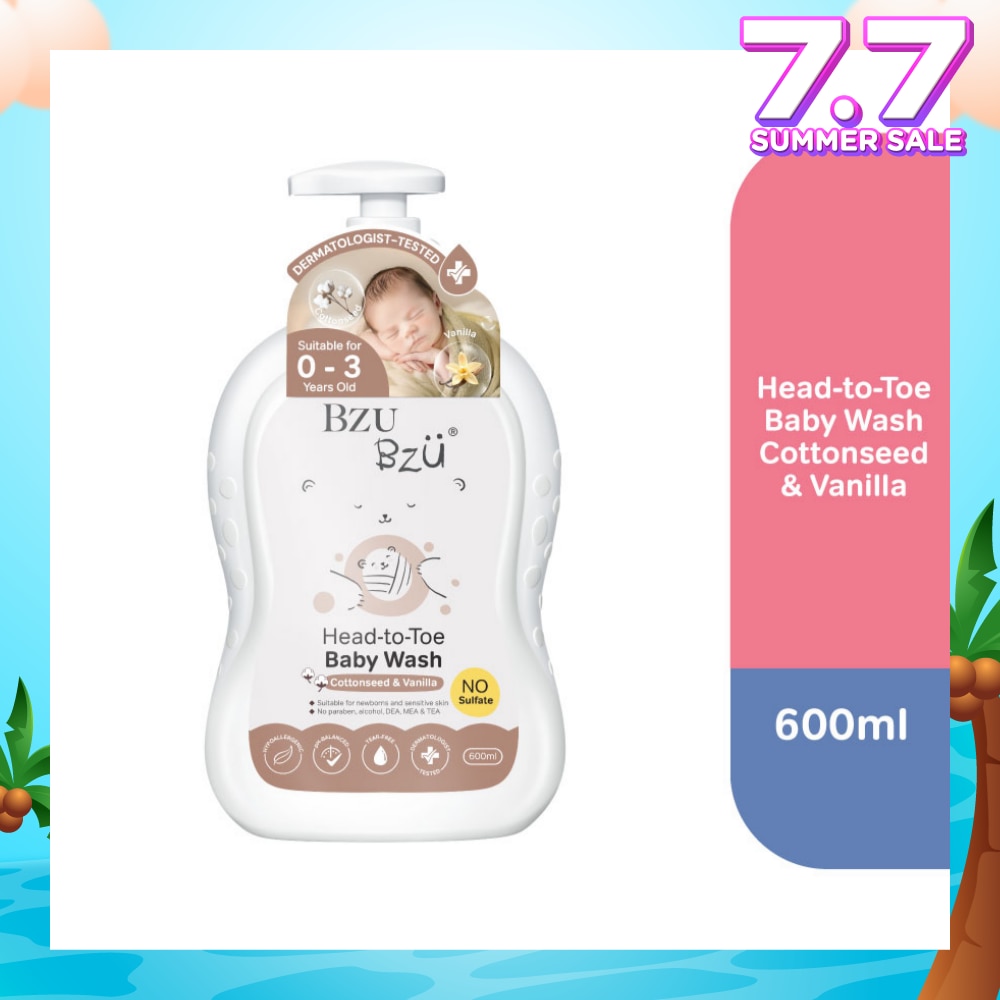 Head-To-Toe Baby Wash Cottonseed & Vanilla 600ml