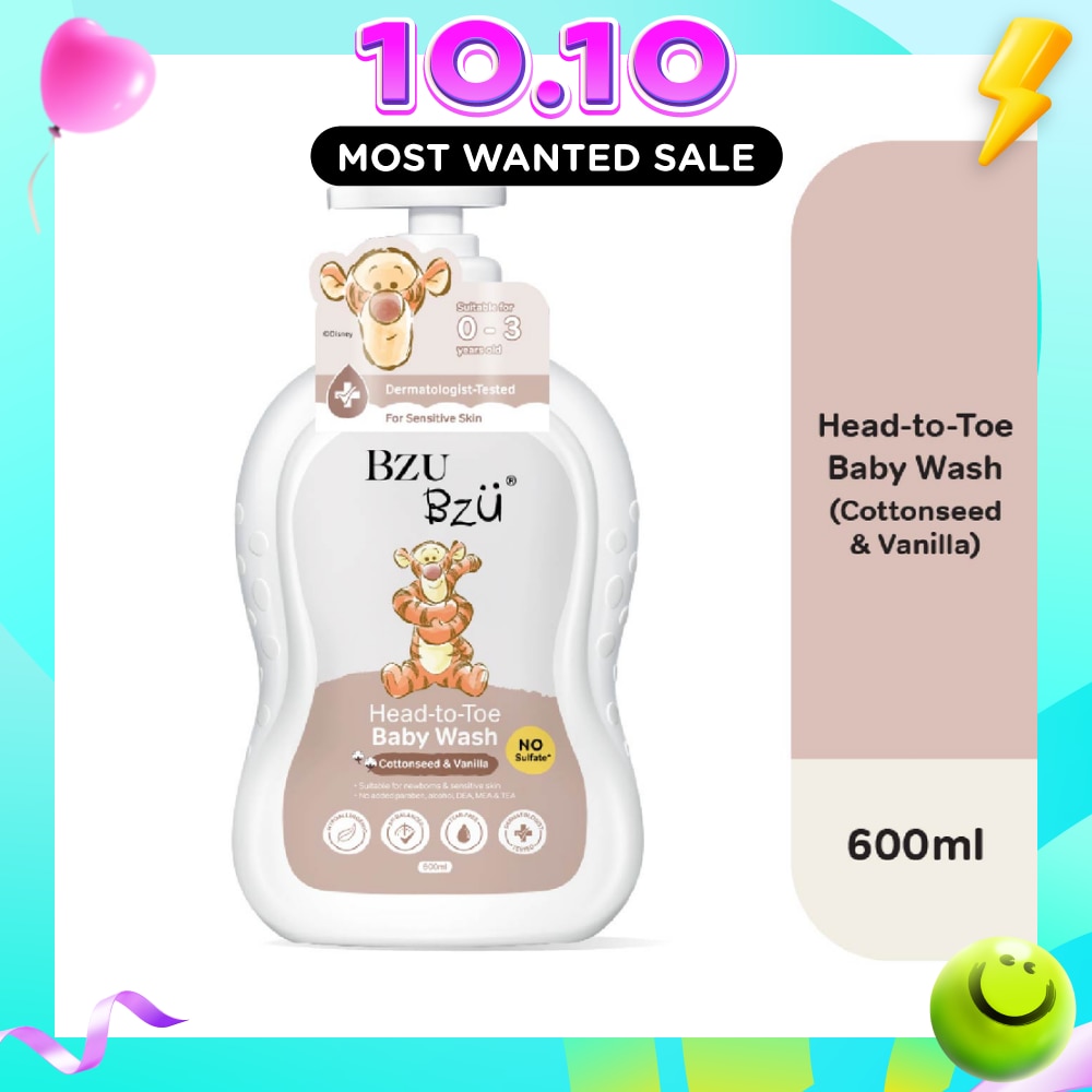 Head To Toe Baby Wash Cottonseed & Vanilla 600ml image