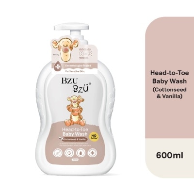 BZU BZU - Head-To-Toe Baby Wash Cottonseed & Vanilla 600ml