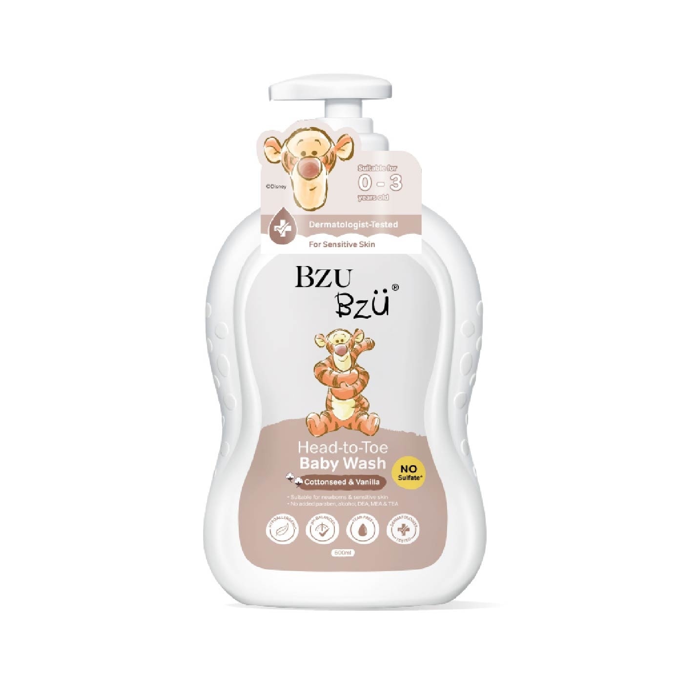 Head-To-Toe Baby Wash Cottonseed & Vanilla 600ml