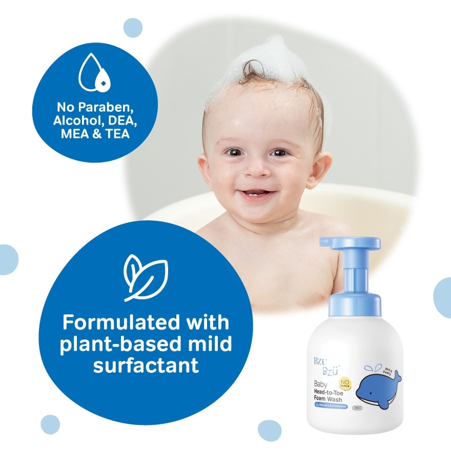 Head-To-Toe Baby Foam Wash Aloe Vera & Chamomile 300ml