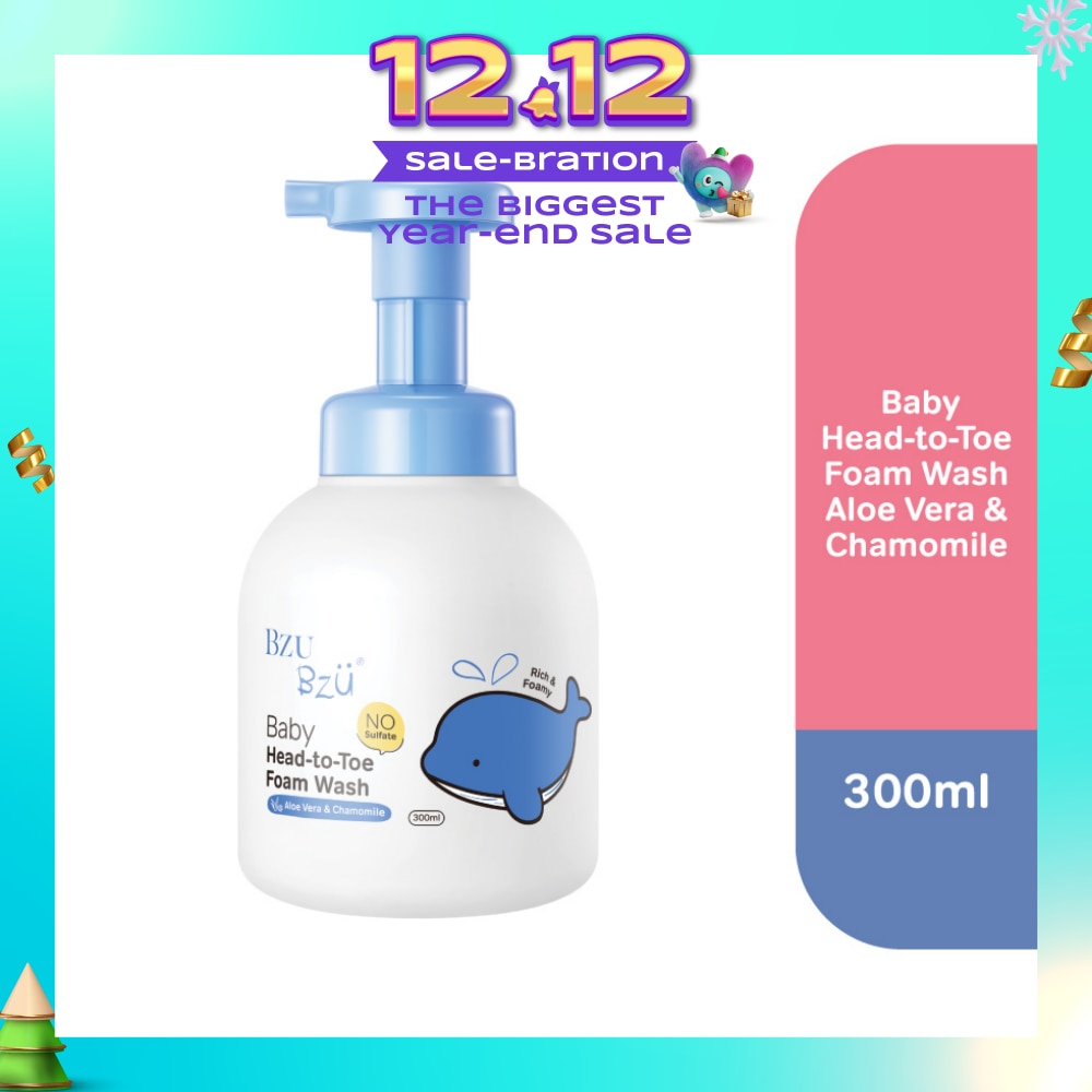 Head-To-Toe Baby Foam Wash Aloe Vera & Chamomile 300ml