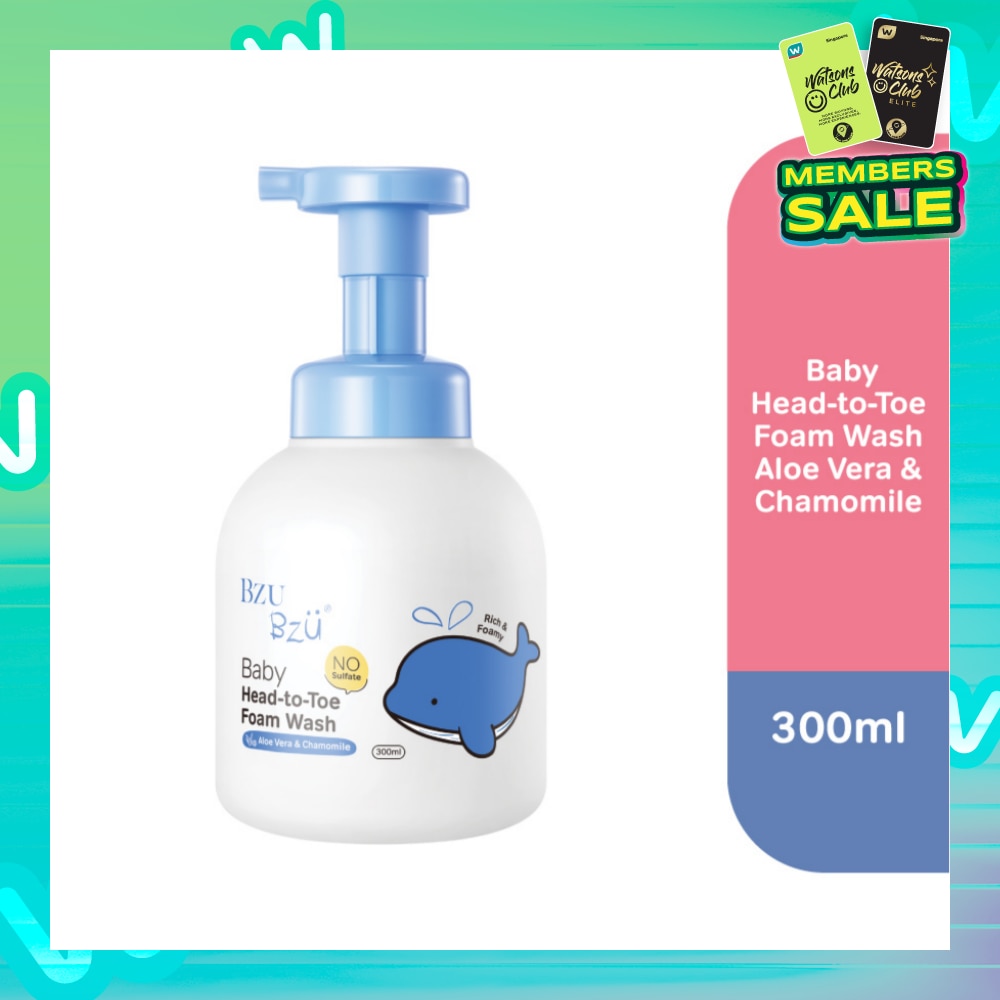Head-To-Toe Baby Foam Wash Aloe Vera & Chamomile 300ml
