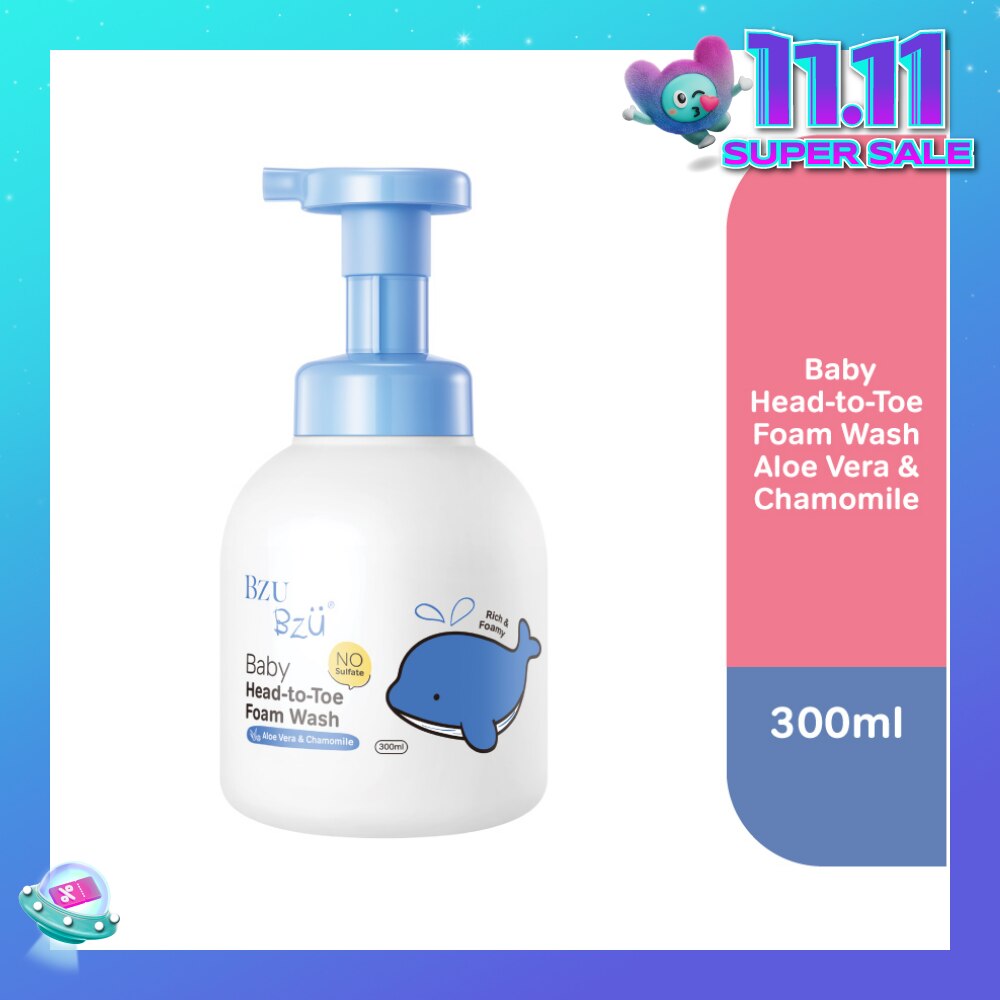 Head-To-Toe Baby Foam Wash Aloe Vera & Chamomile 300ml