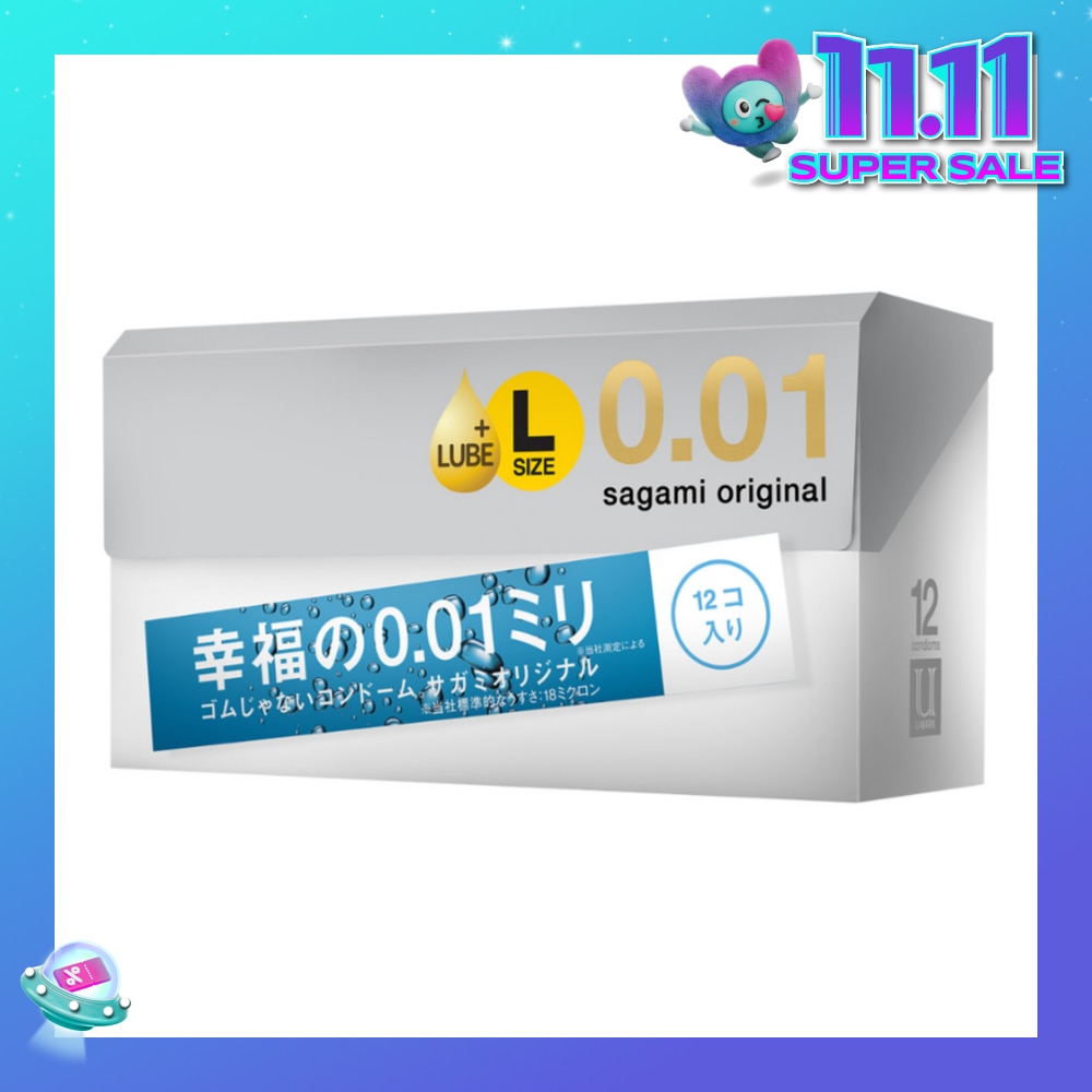 Original 0.01mm L-Size Extra Lubricated Condom 12s