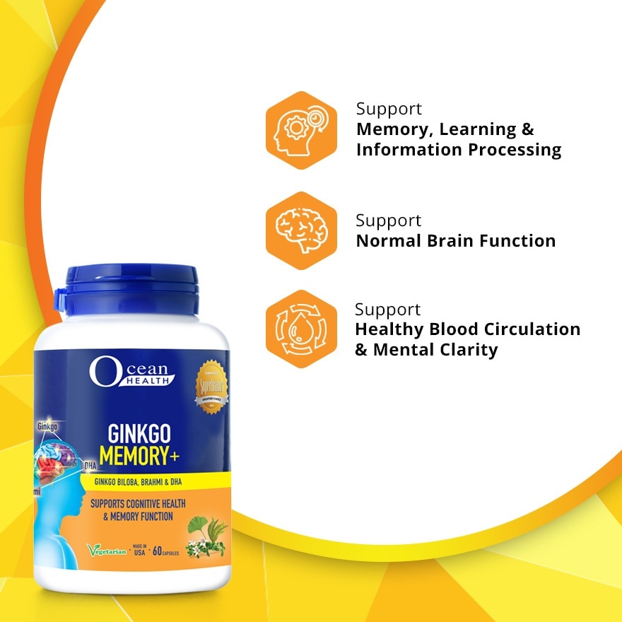 Ginkgo Memory+ Vegetarian Capsule 60s