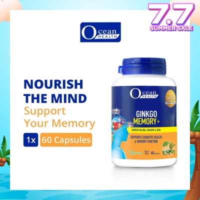 OCEAN HEALTH Ginkgo Memory+ Vegetarian Capsule 60s