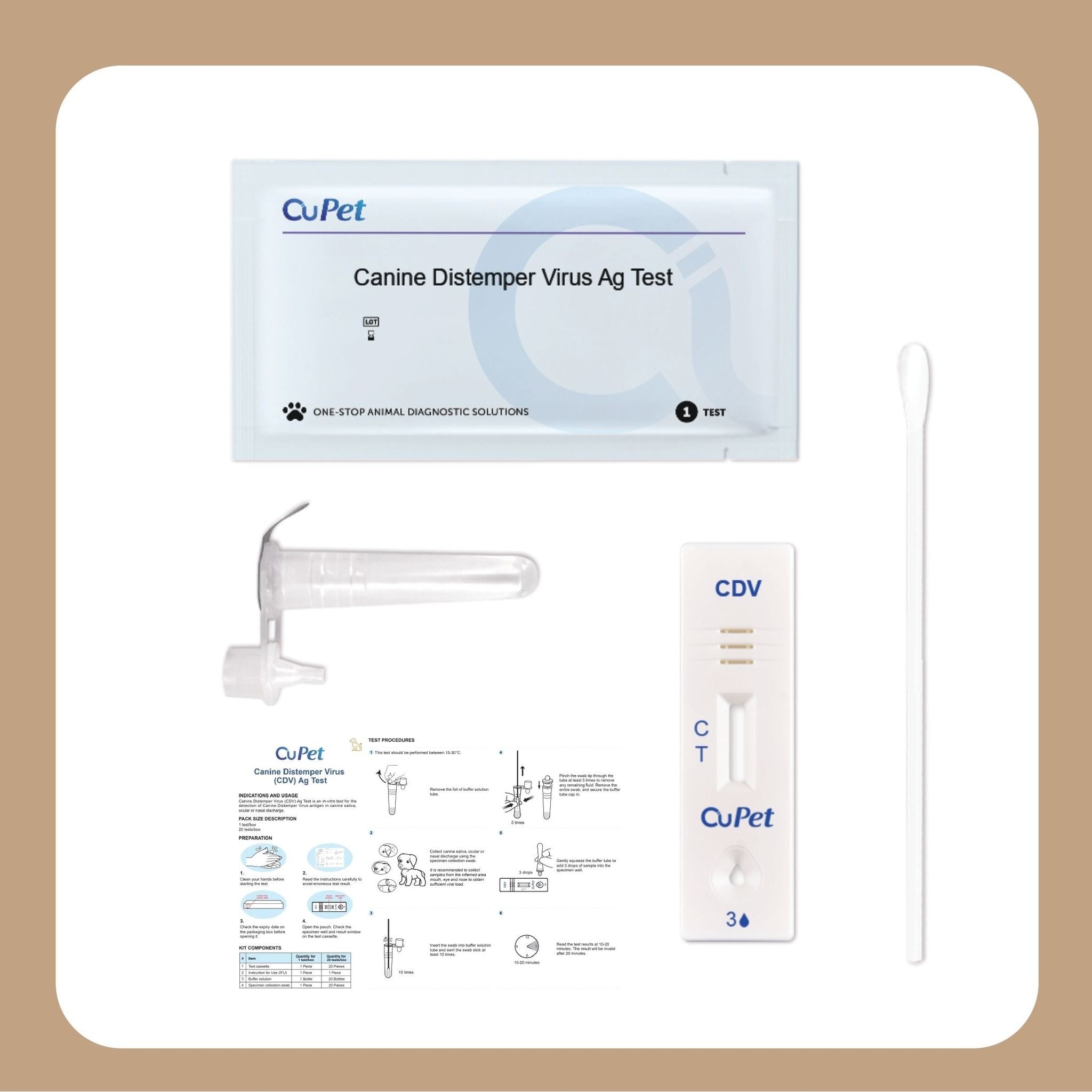 Canine Distemper Virus (CDV) Ag Test 1s