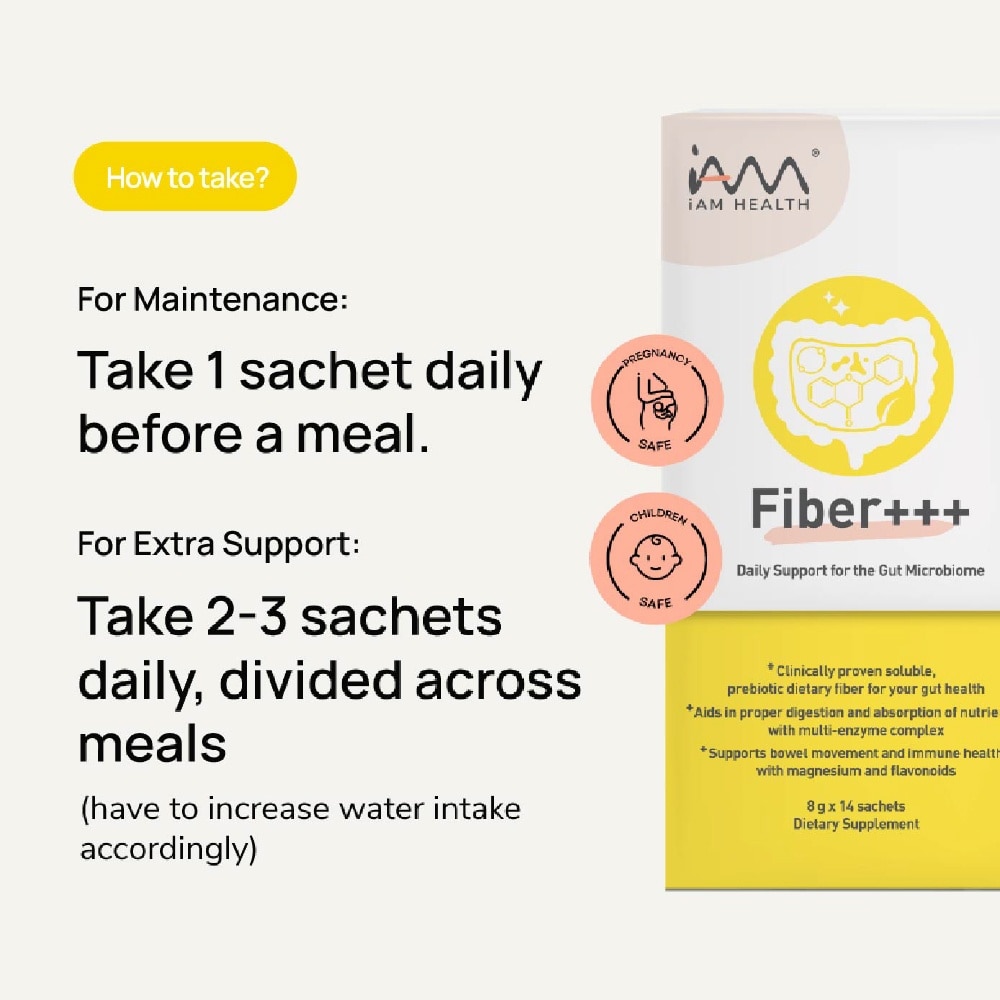 Fiber+++ Daily Support For The Gut Microbiome 8g x 14s