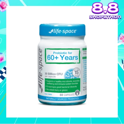 LIFE SPACE Probiotic For 60+ Years 30 Billion CFU Capsule 60s