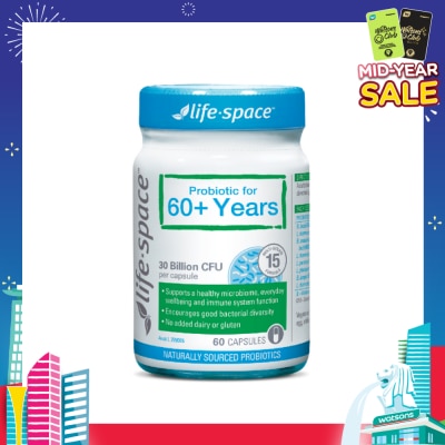 LIFE SPACE Probiotic For 60+ Years 30 Billion CFU Capsule 60s