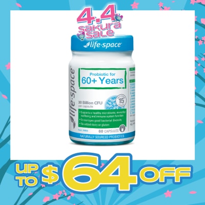 LIFE SPACE - Probiotic For 60+ Years 30 Billion CFU Capsule 60s