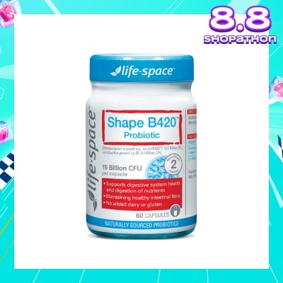 LIFE SPACE Shape B420 Probiotic 15 Billion CFU Capsule 60s