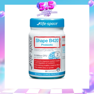 LIFE SPACE - Shape B420 Probiotic 15 Billion CFU Capsule 60s