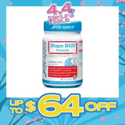 LIFE SPACE - Shape B420 Probiotic 15 Billion CFU Capsule 60s