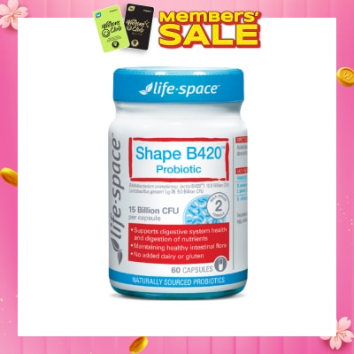 LIFE SPACE Shape B420 Probiotic 15 Billion CFU Capsule 60s