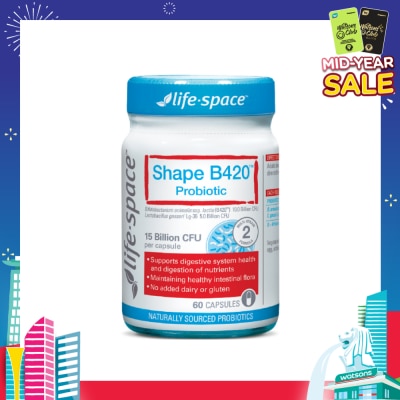 LIFE SPACE Shape B420 Probiotic 15 Billion CFU Capsule 60s