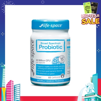 LIFE SPACE Broad Spectrum Probiotic 32 Billion CFU Capsule 60s