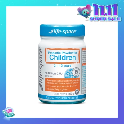LIFE SPACE Probiotic Powder For Children 3-12 Years 10 Billion CFU Oral Powder 60g