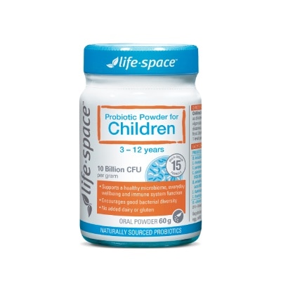 LIFE SPACE Probiotic Powder For Children 3-12 Years 10 Billion CFU Oral Powder 60g