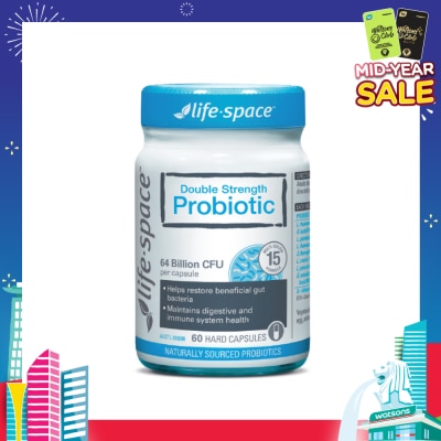 LIFE SPACE Double Strength Probiotic 64 Billion CFU Hard Capsule 30s