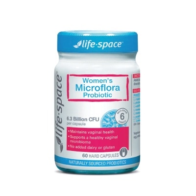 LIFE SPACE Women's Microflora Probiotic 6.3 Billion CFU Hard Capsule 60s