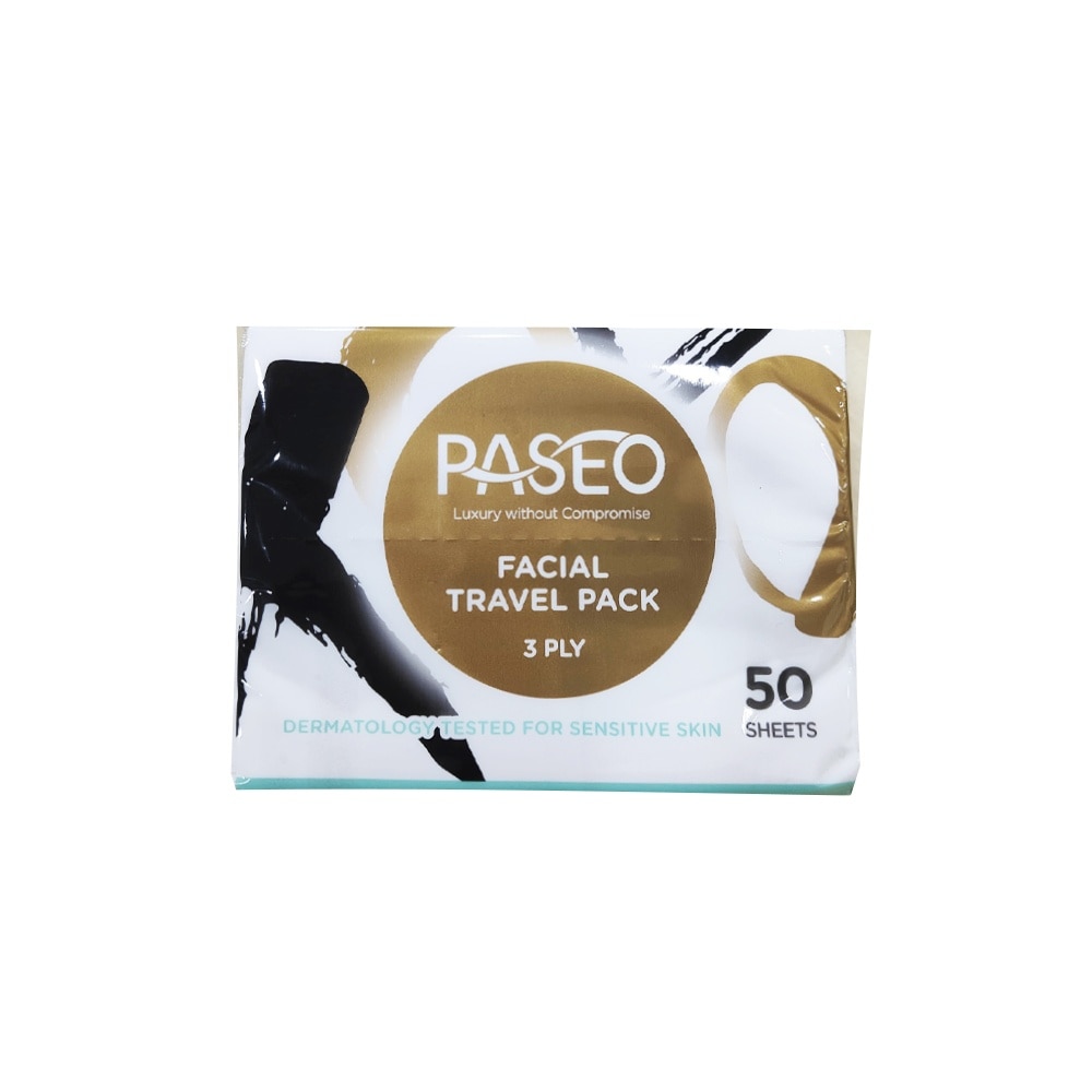 Facial Travel Pack Tissue 3 Ply Sheet 50s x 4s