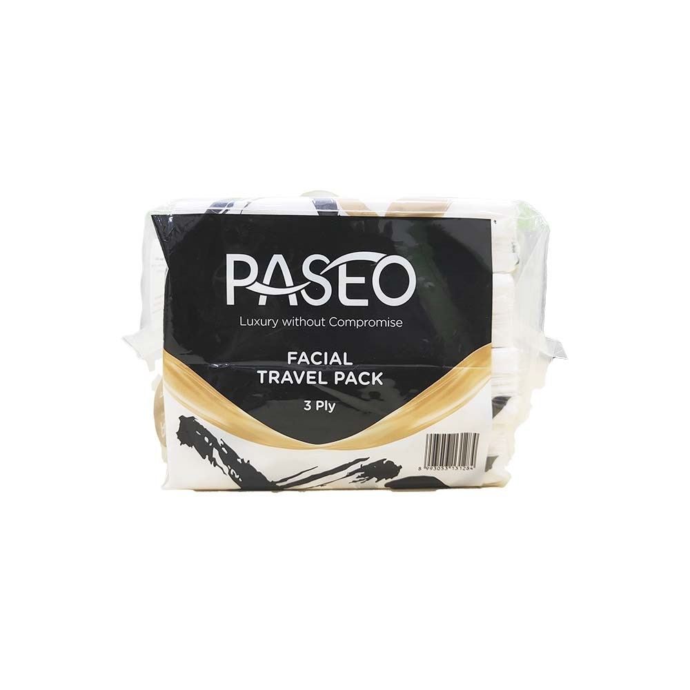 Facial Travel Pack Tissue 3 Ply Sheet 50s x 4s