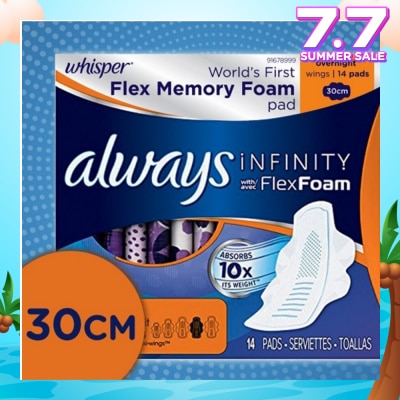 WHISPER Infinity 30cm Overnight Wing 14s