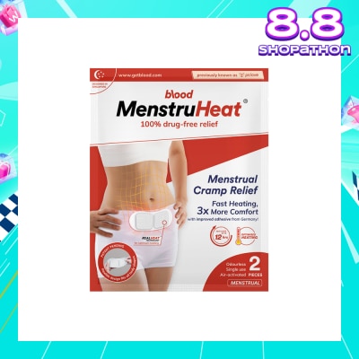 BLOOD MenstruHeat Menstrual Cramp Relief 2 Pieces