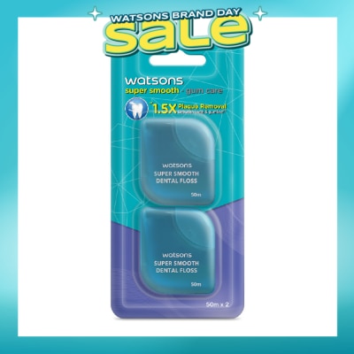 WATSONS - Satin Super Smooth Mint Dental Floss 2 x 50m