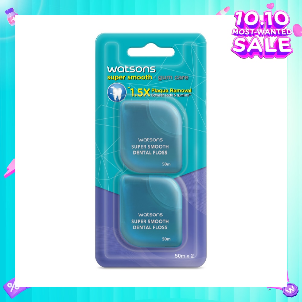 Satin Super Smooth Mint Dental Floss 2 x 50m