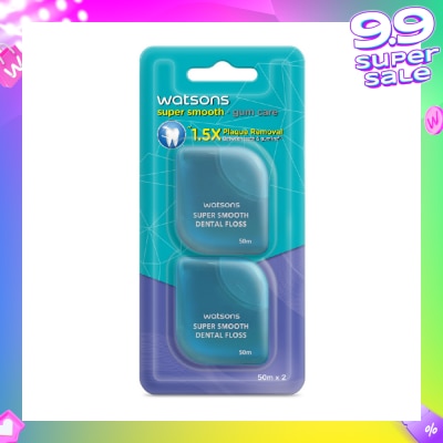 WATSONS Satin Super Smooth Mint Dental Floss 2 x 50m