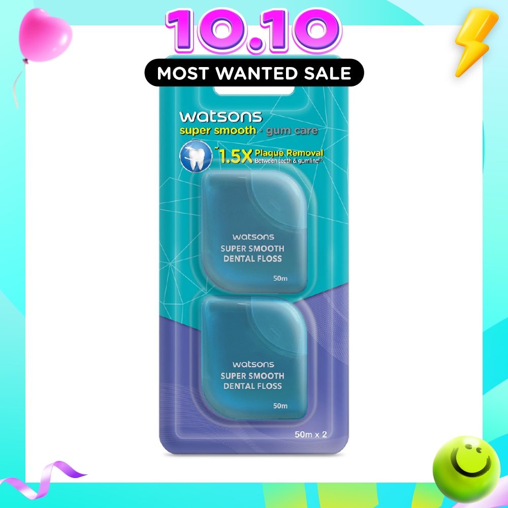 Satin Super Smooth Mint Dental Floss 2 x 50m image